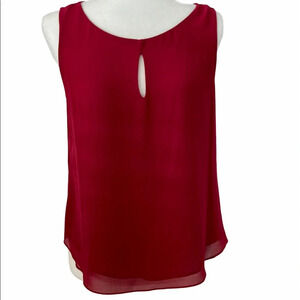 Naked Zebra Red Sleeveless Summer Casual Top Medium